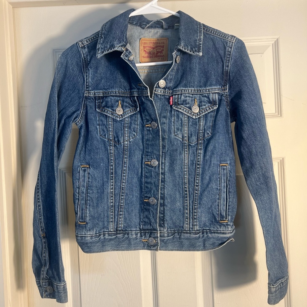 Levis Original Women’s Trucker Rodeo Festival Concert Denim Jacket Size XS